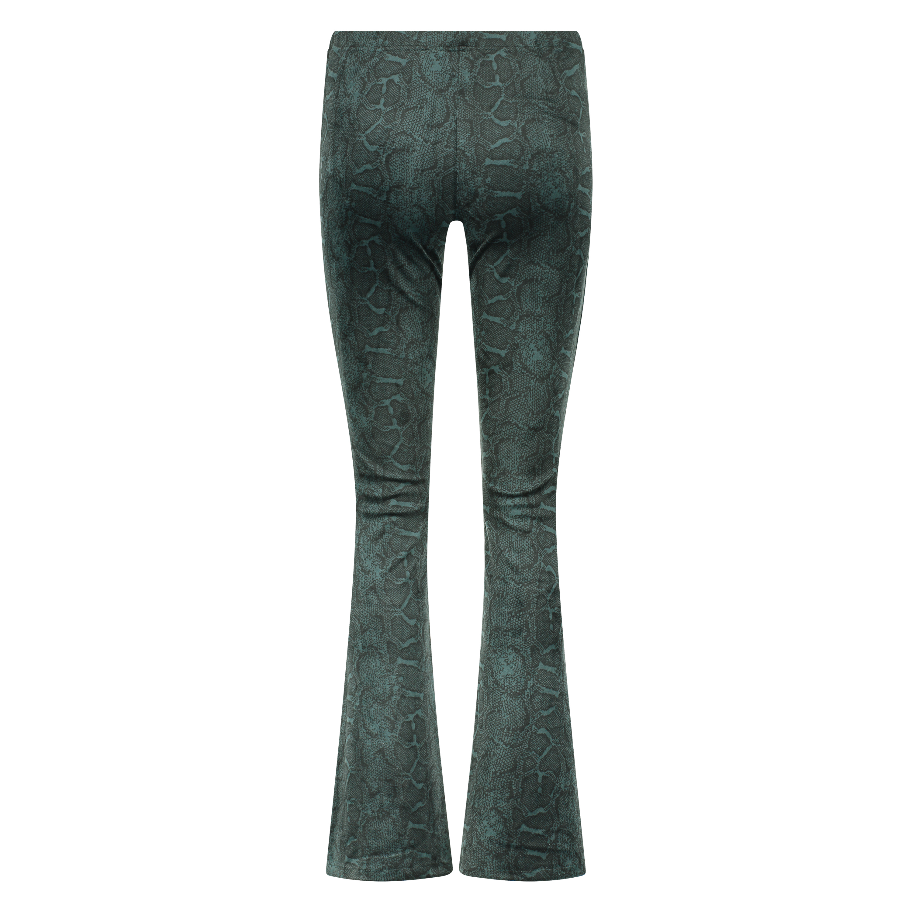 Flared Velours leggings, gr&oslash;n, main