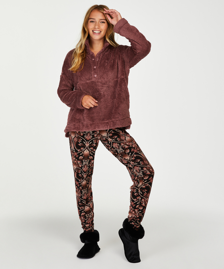 Jersey pyjamasbukser, sort