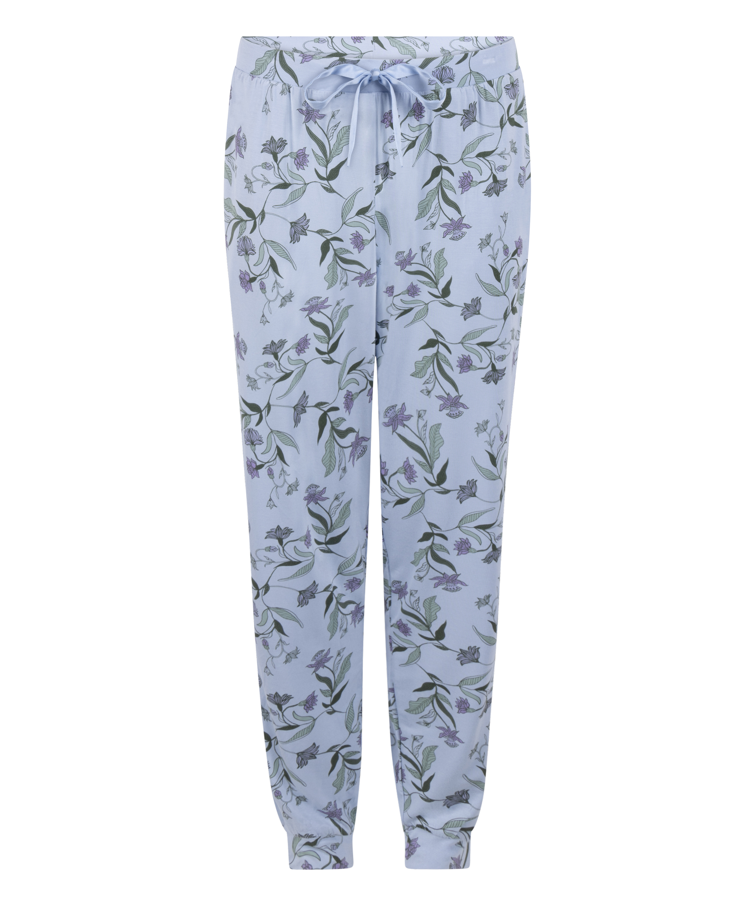 Pyjamasbukser Jersey, Bl&aring;, main