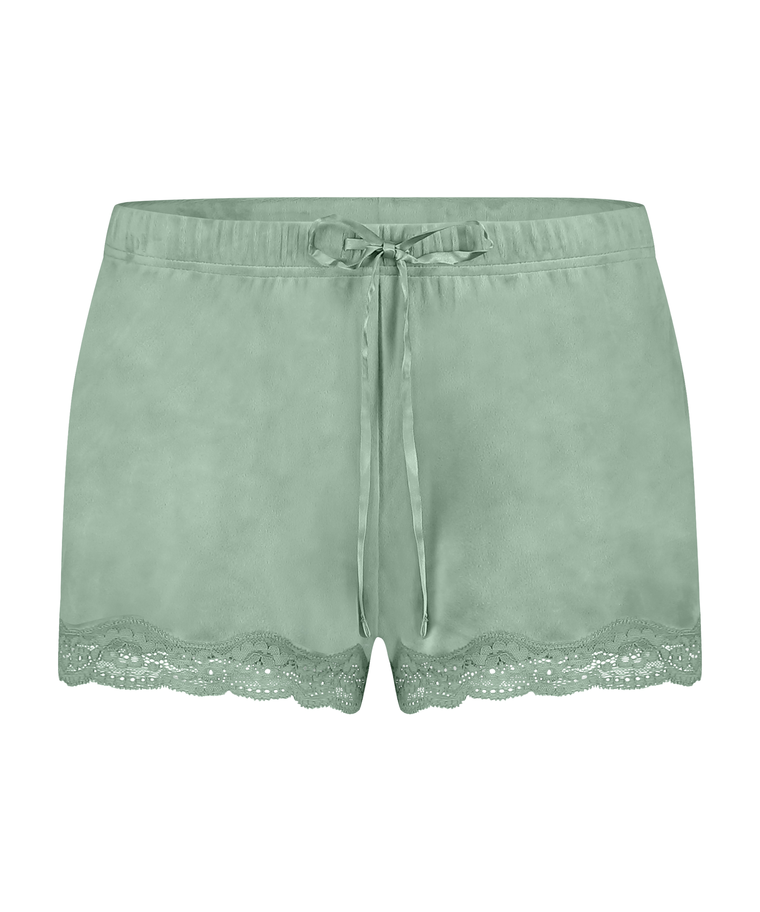 Shorts velour Lace, Grøn, main