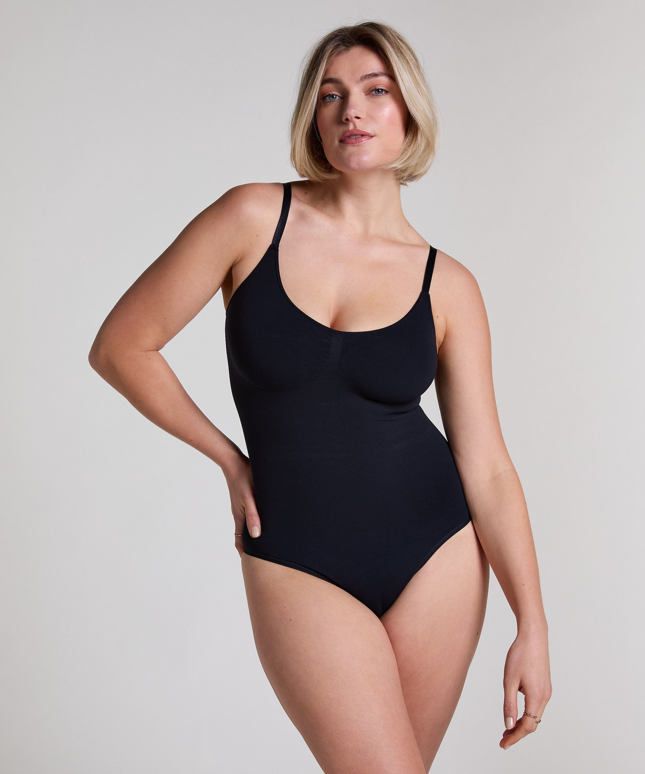 Sømløs Forstærkende High Leg Body