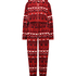 Flannel Fleece Onesie Fairisle, rød