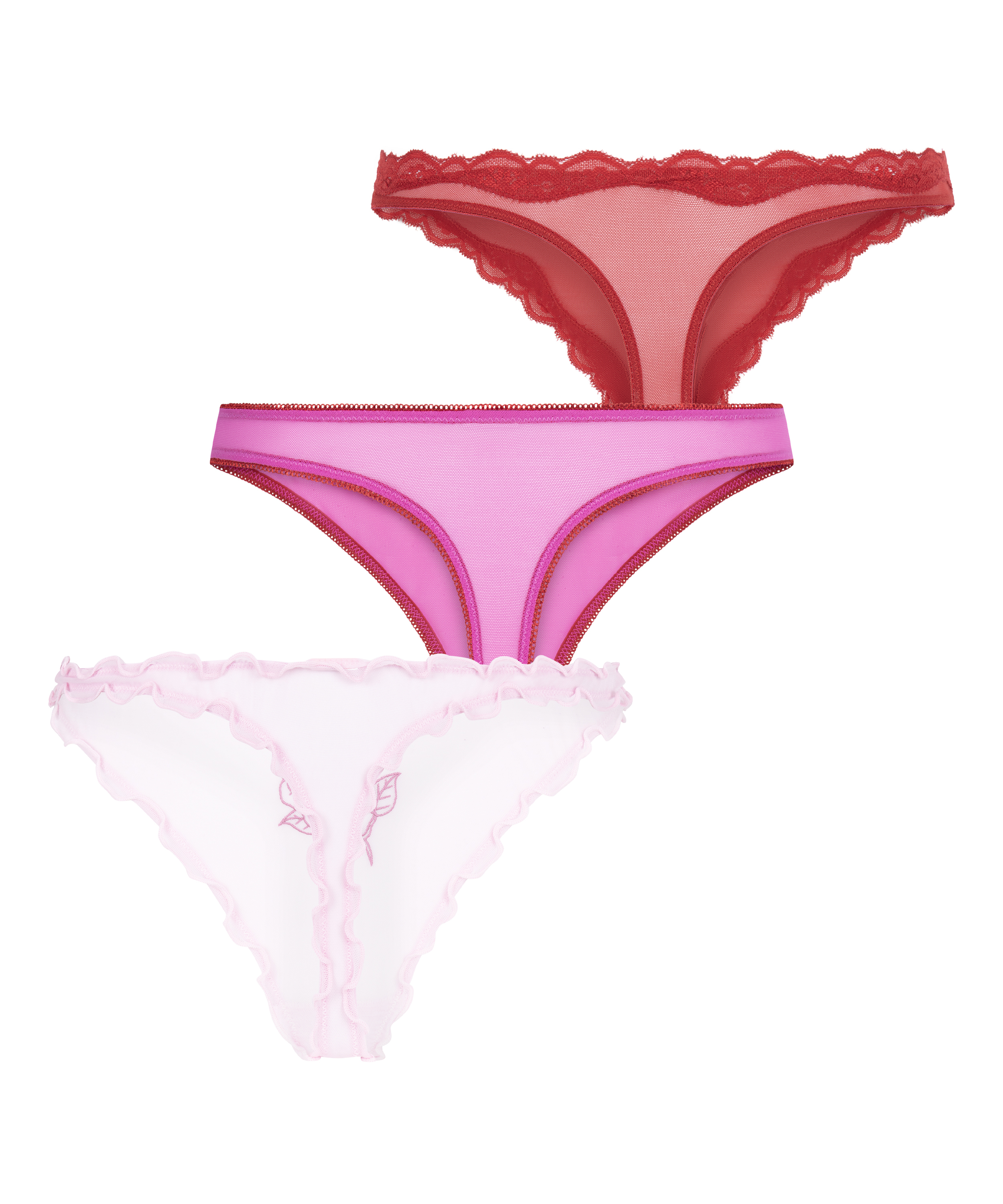 Valentine gaves&aelig;t med g-streng-trusser, Lyser&oslash;d, main