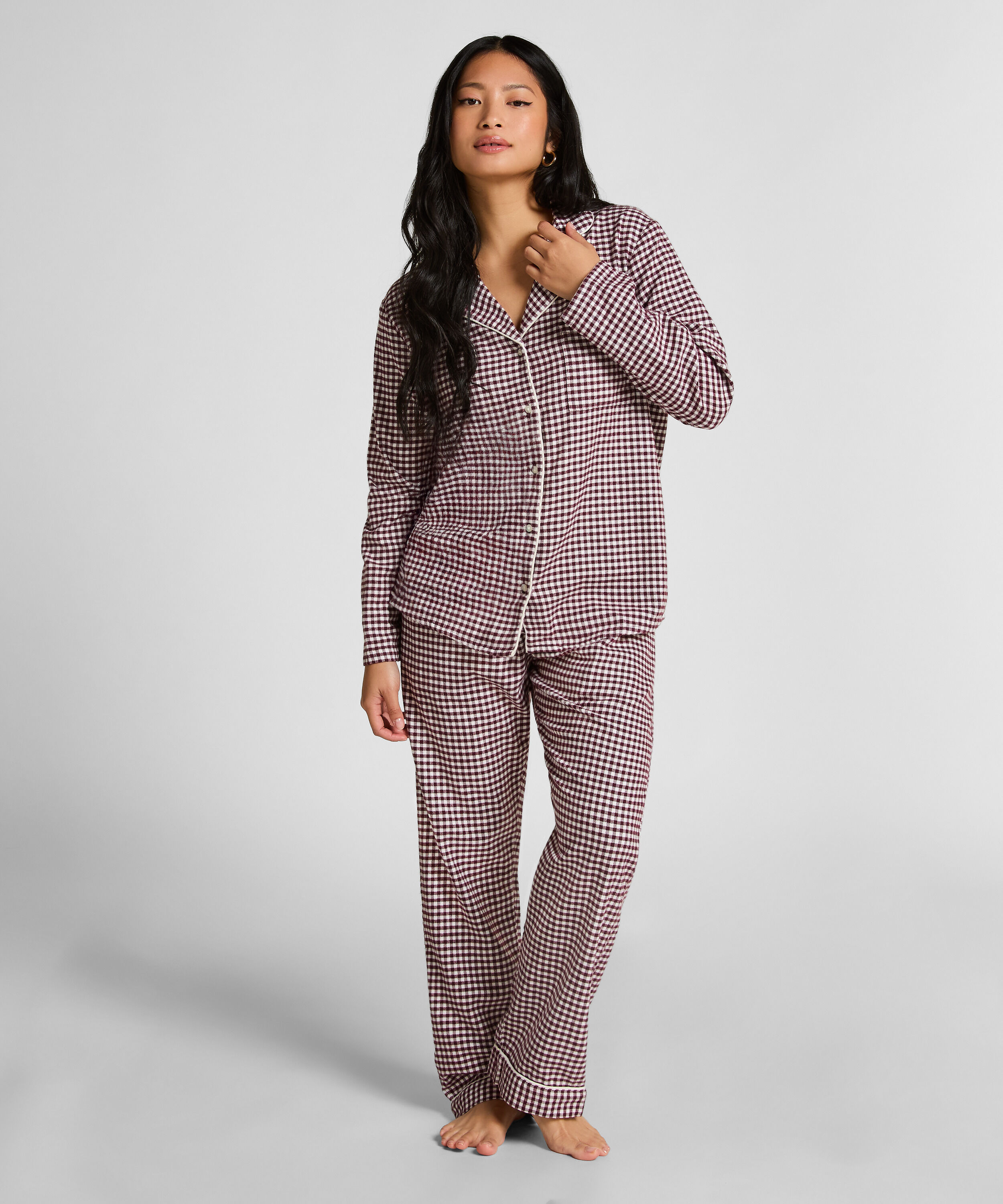 Pyjamastop Flonel Essentials, Lilla