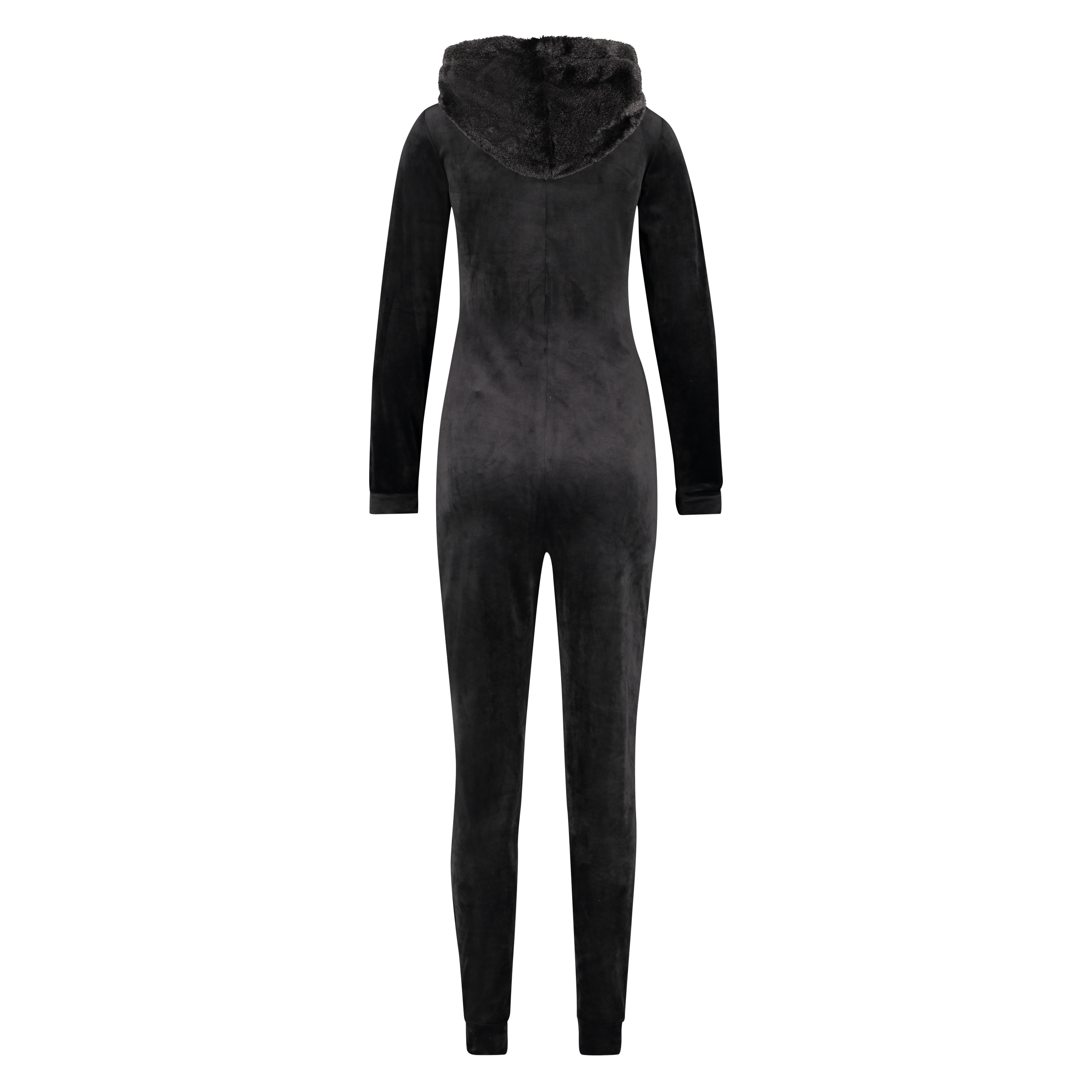 Onesie-jumpsuit Velour, sort, main