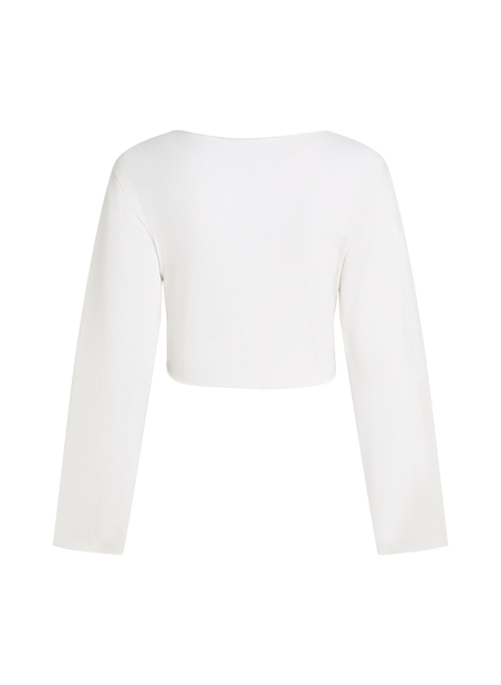 Strikket strandtop, Hvid