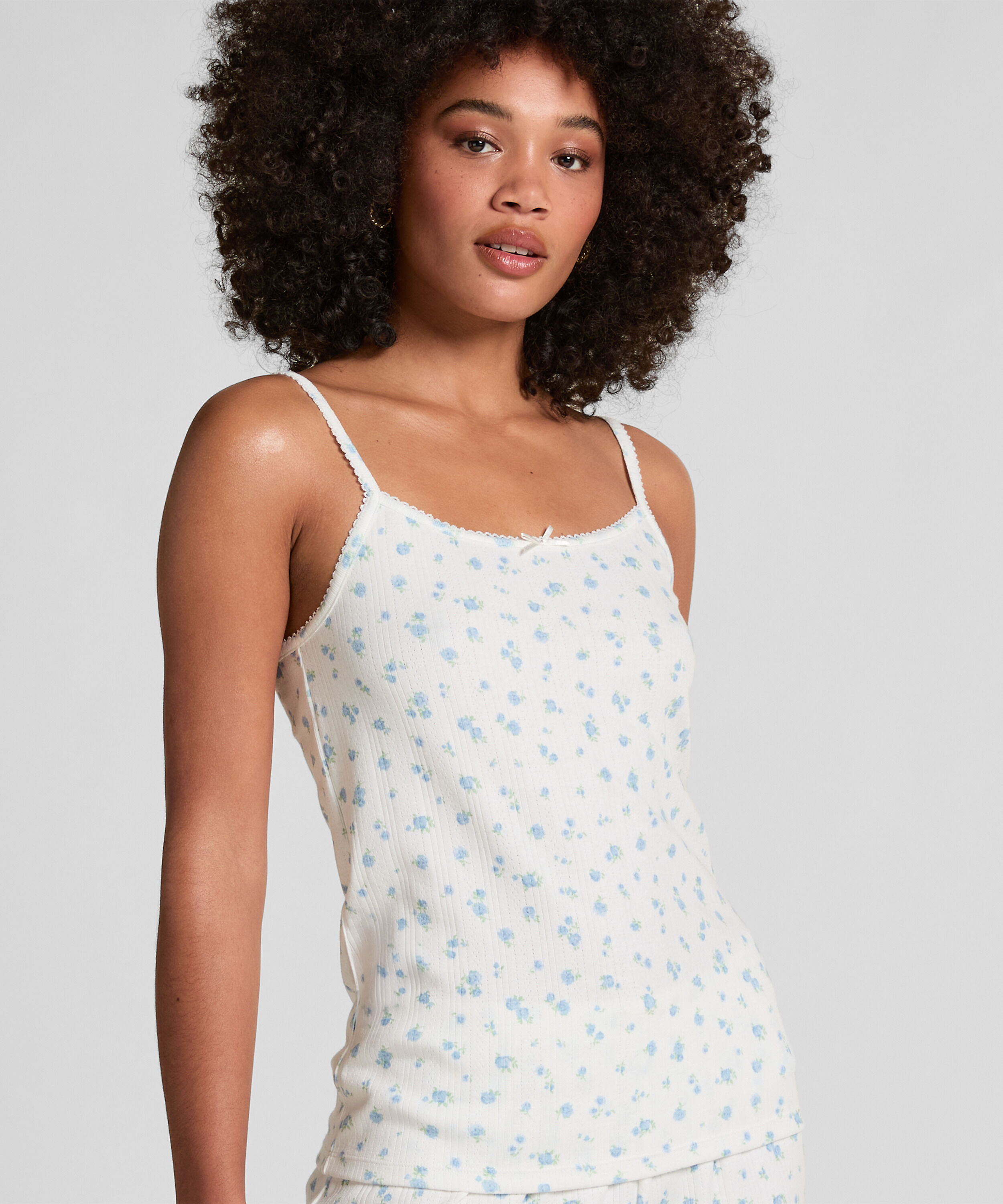 Cami Pointelle, Hvid Cami Pointelle, Hvid