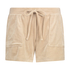 Fløjlsshorts med lomme, Beige