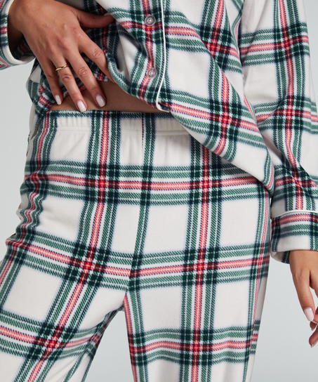 Pyjamassæt Fleece, hvid
