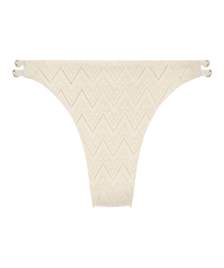Cheeky Tanga Bikinitrusse Crochet, hvid