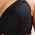 Formstøbt bøjle-bikinitop Scallop Størrelse E +, sort