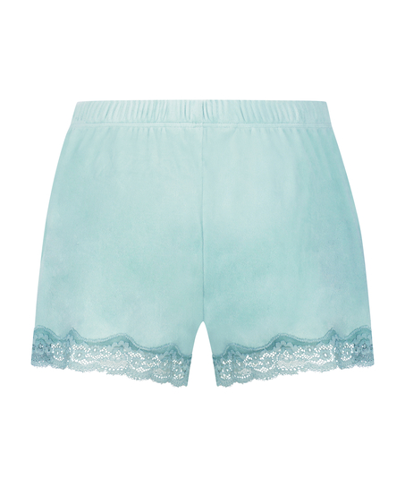 Shorts velour Lace, Grøn