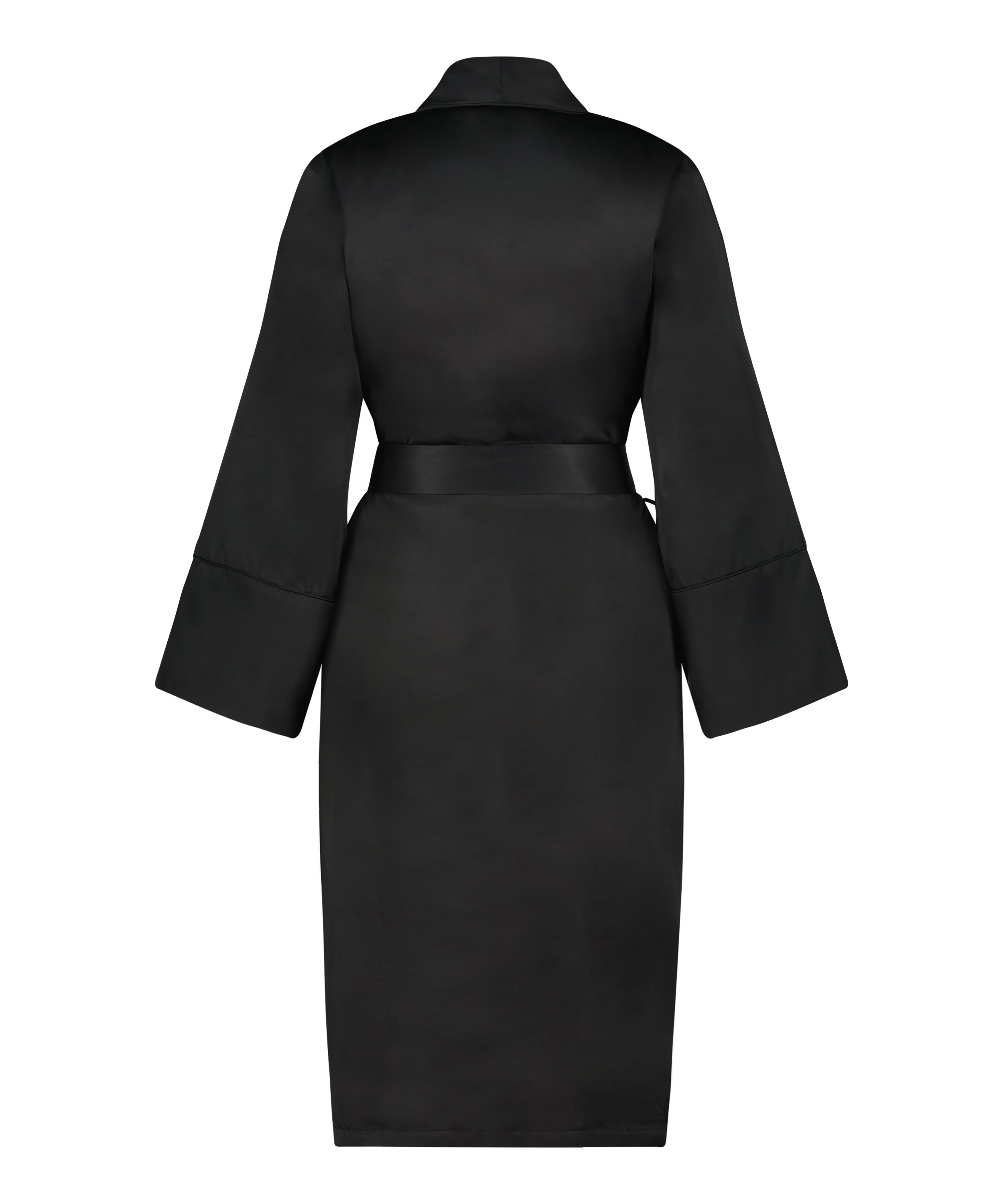 Badekåbe Satin Fleece, Sort, main