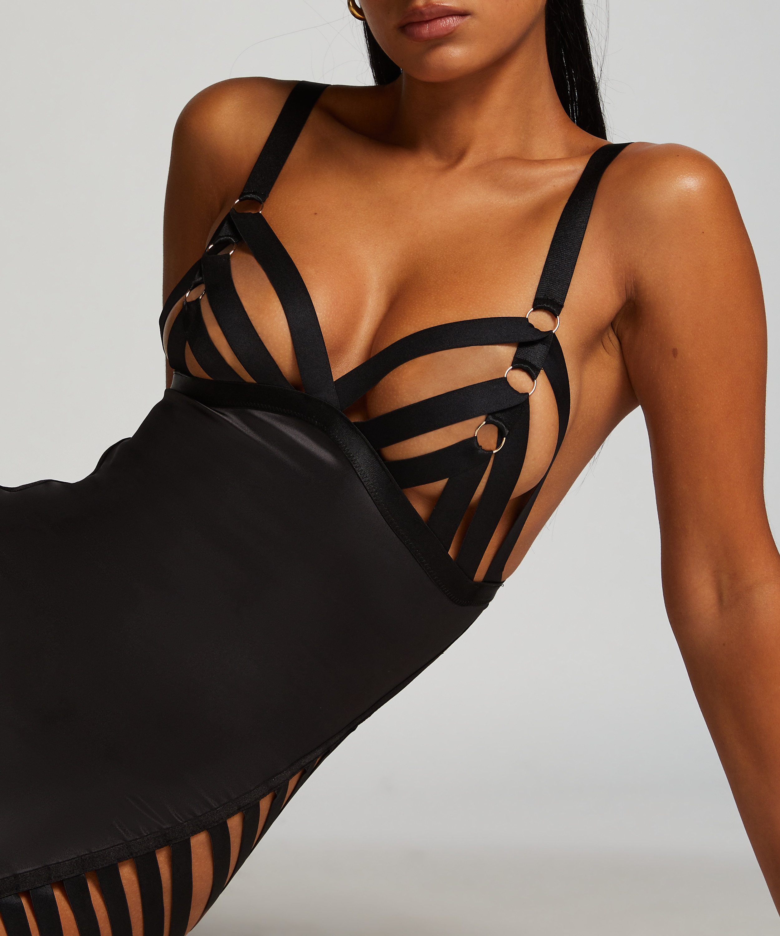 Slipkjole Brooke, Sort, main