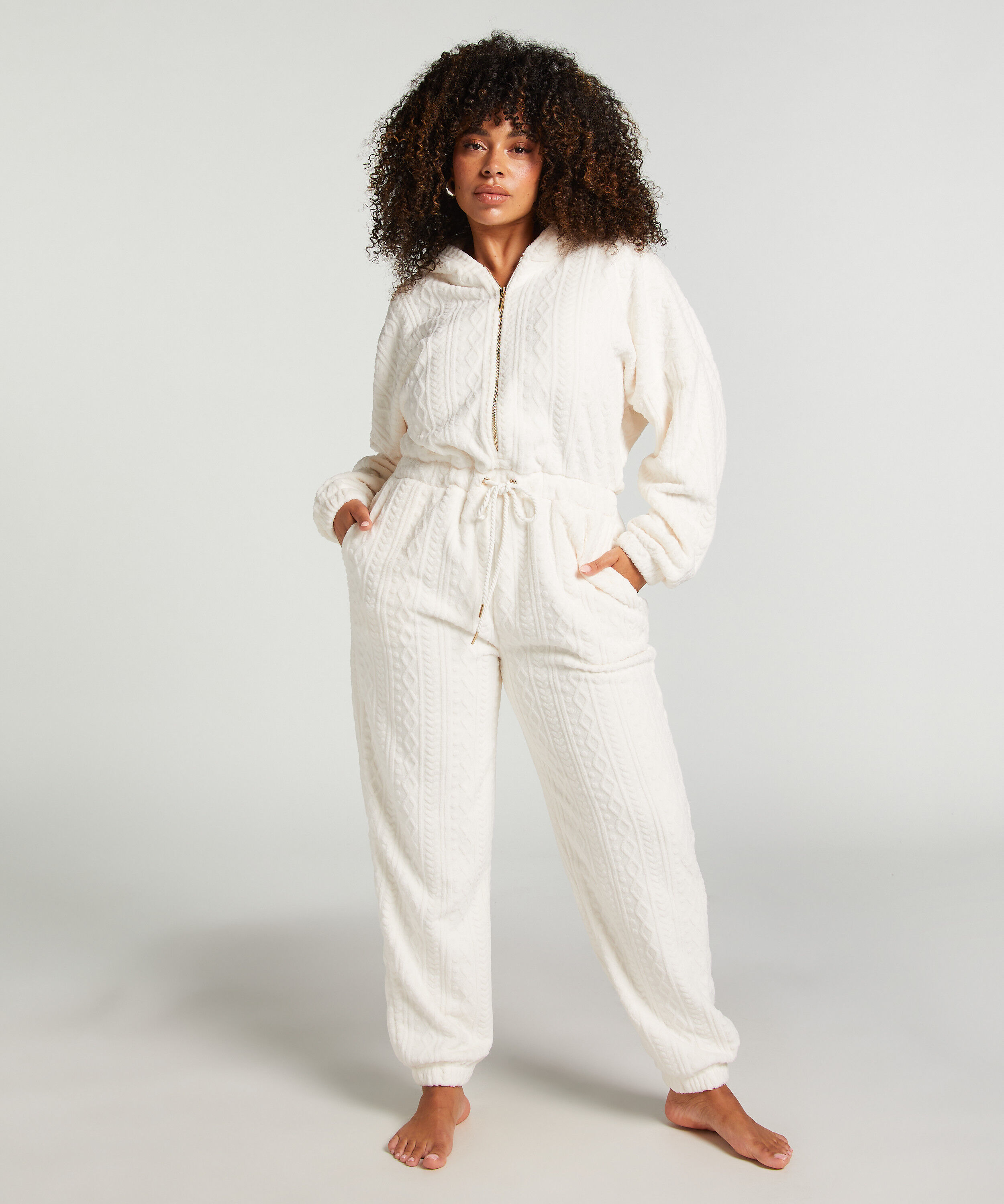 Onesie Fleece, Hvid