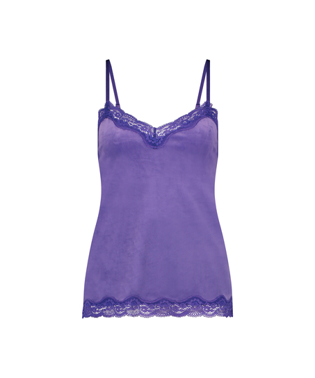 Cami top Velours Lace, Lilla