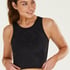 HKMX Sport crop tank top Naira, Sort
