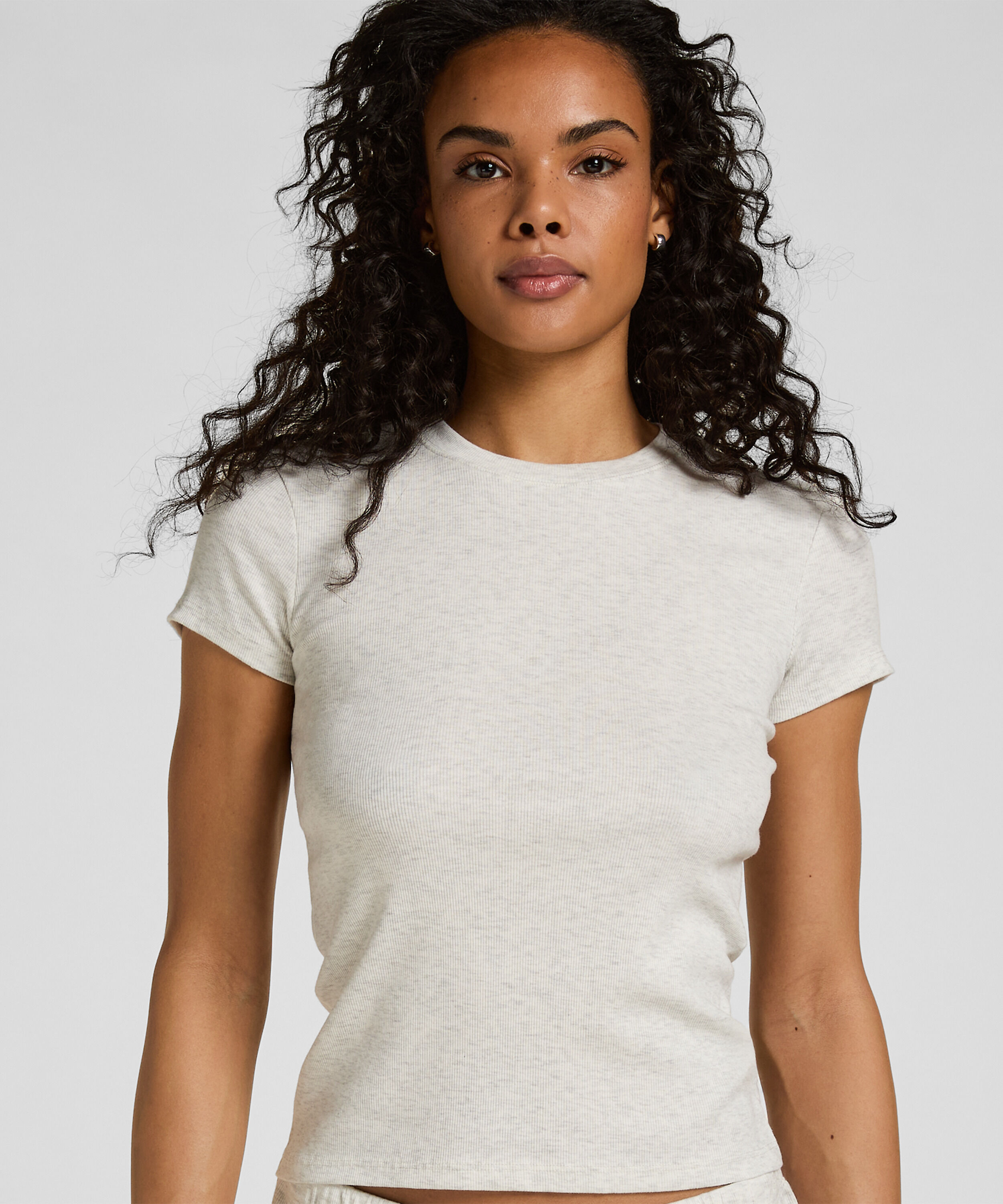 Pyjamas Top med Korte Ærmer, Grå