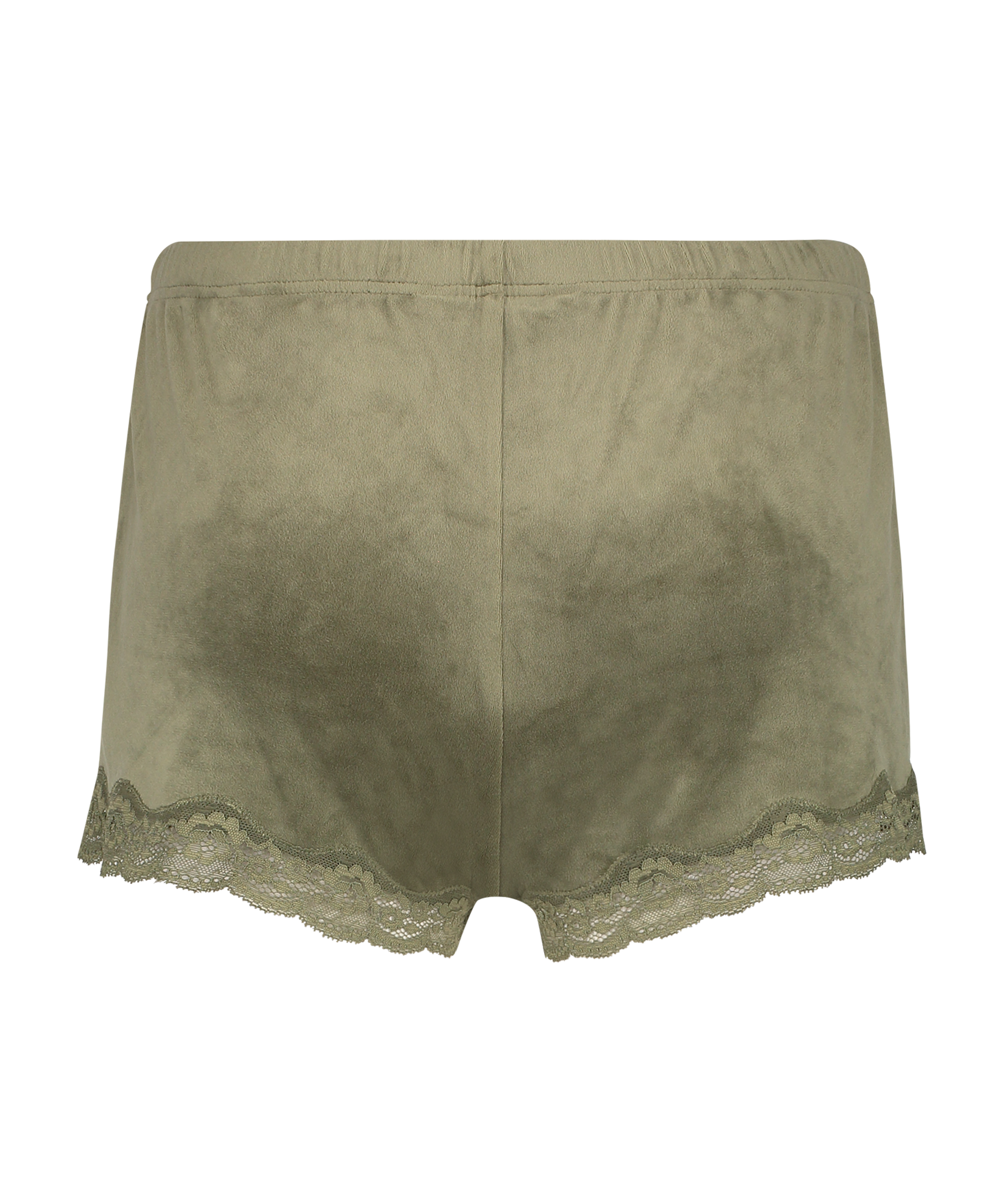 Shorts velour Lace, Gr&oslash;n, main
