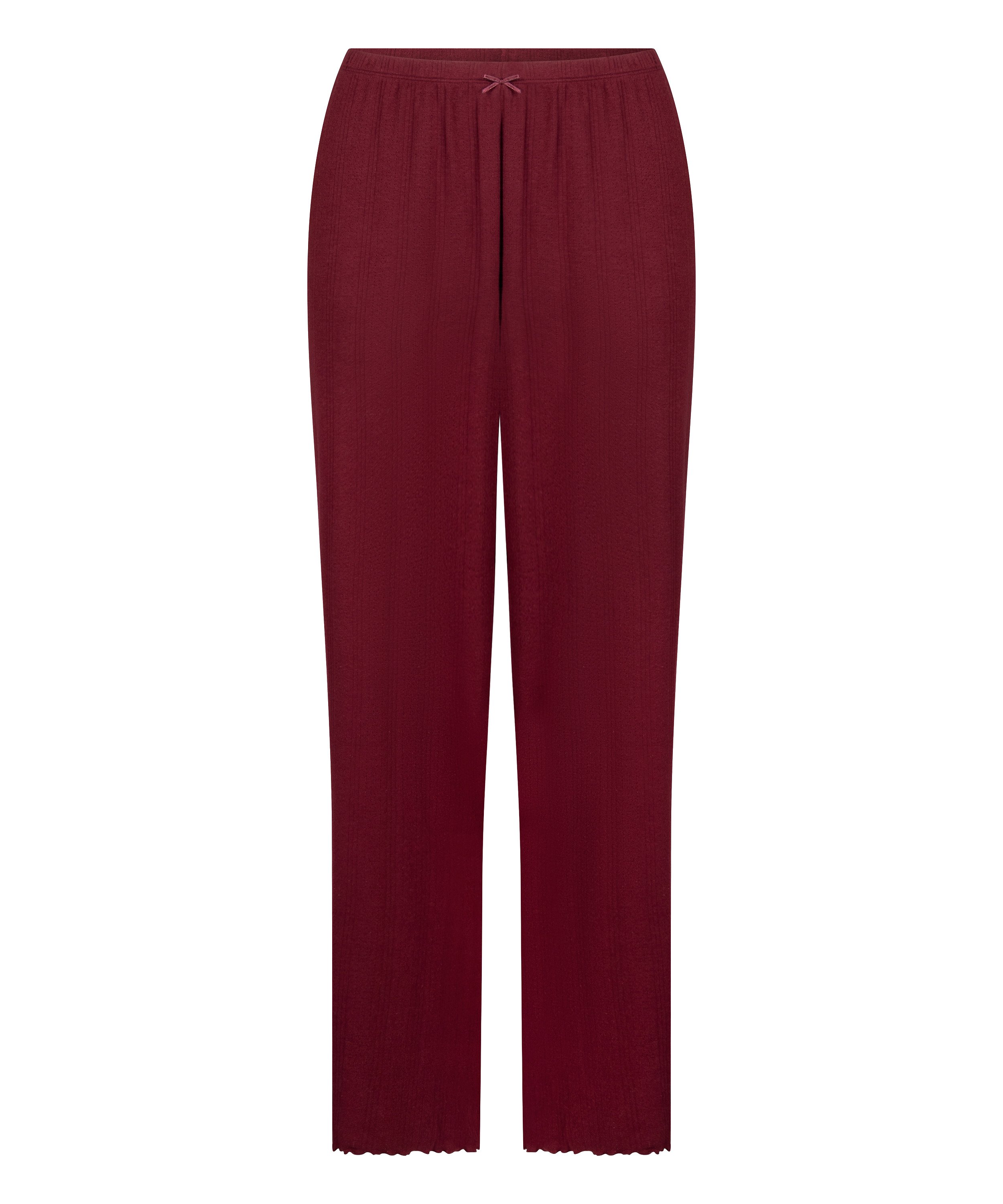 Pyjama Pant Loose Pointelle, R&oslash;d, main