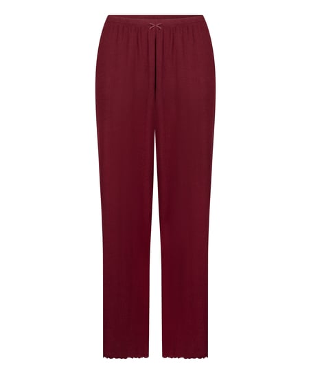 Pyjama Pant Loose Pointelle, R&oslash;d