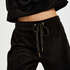 Joggingbukser Velour Lurex, sort