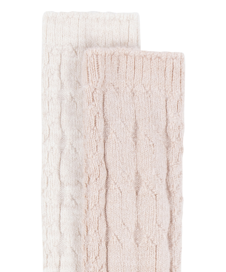 2 par lange sokker, Beige