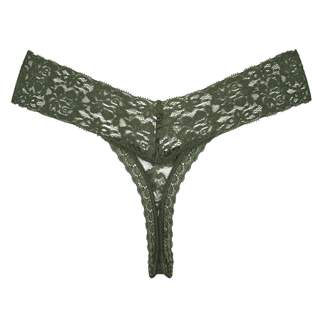 G-streng Floral lace, grøn