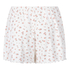 Ribstrikkede pyjamasshorts, Hvid