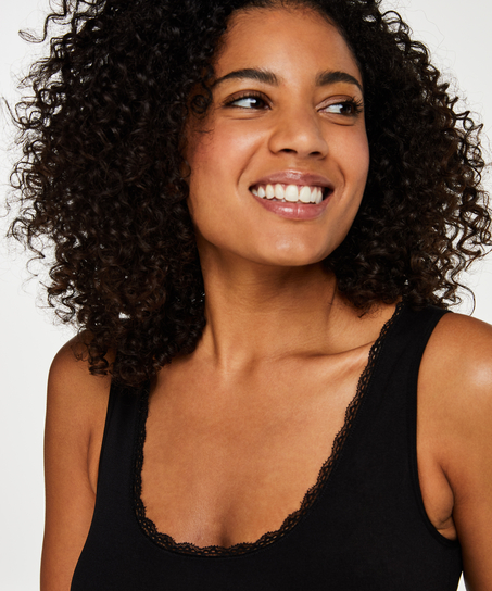 Opstrammende stroptop - Level 2, Sort