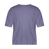 Ribstrikket kortærmet top, Lilla
