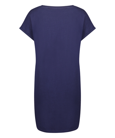 Natskjorte rund hals, Blå