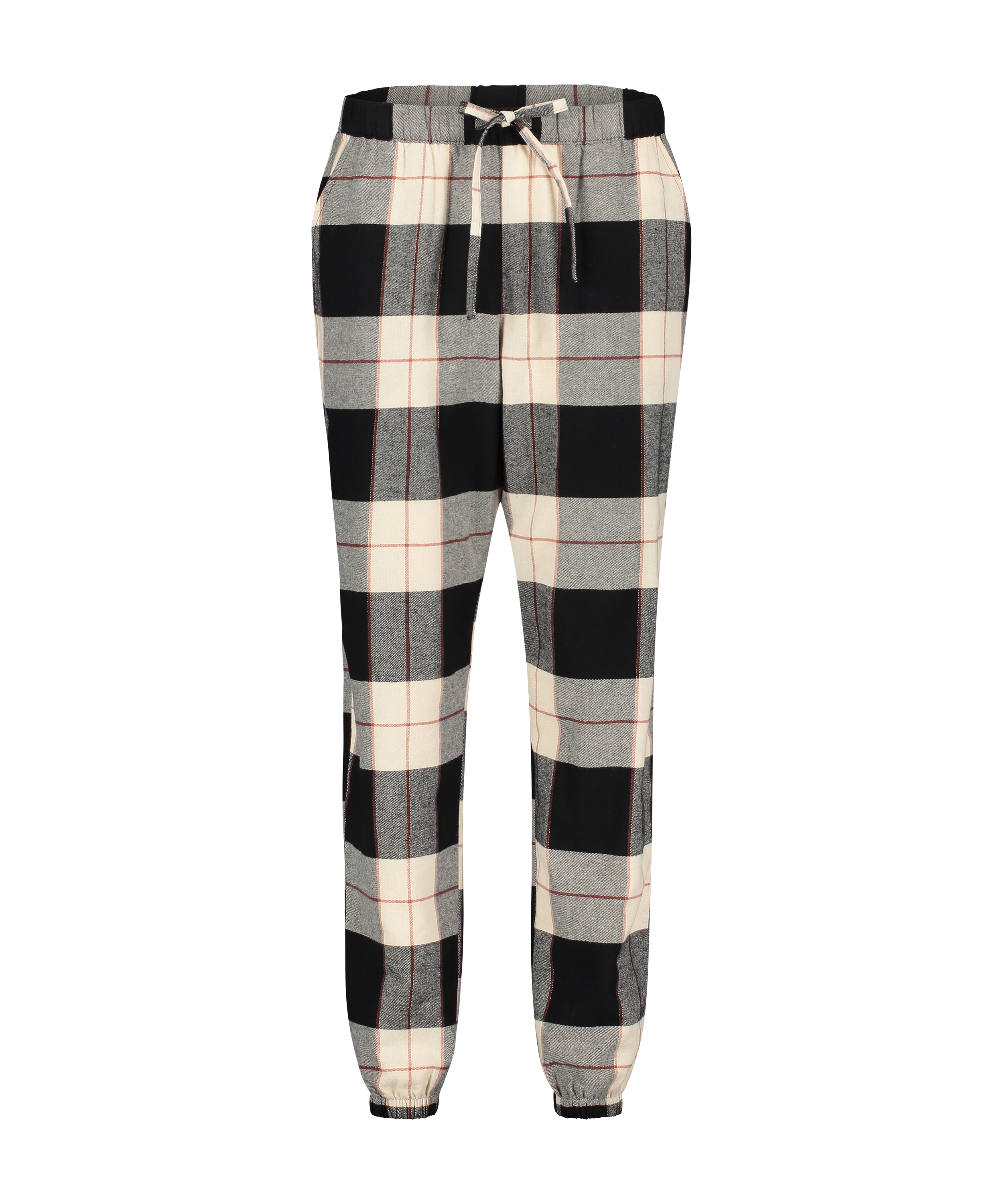 Pyjamasbukser Twill Check, sort, main