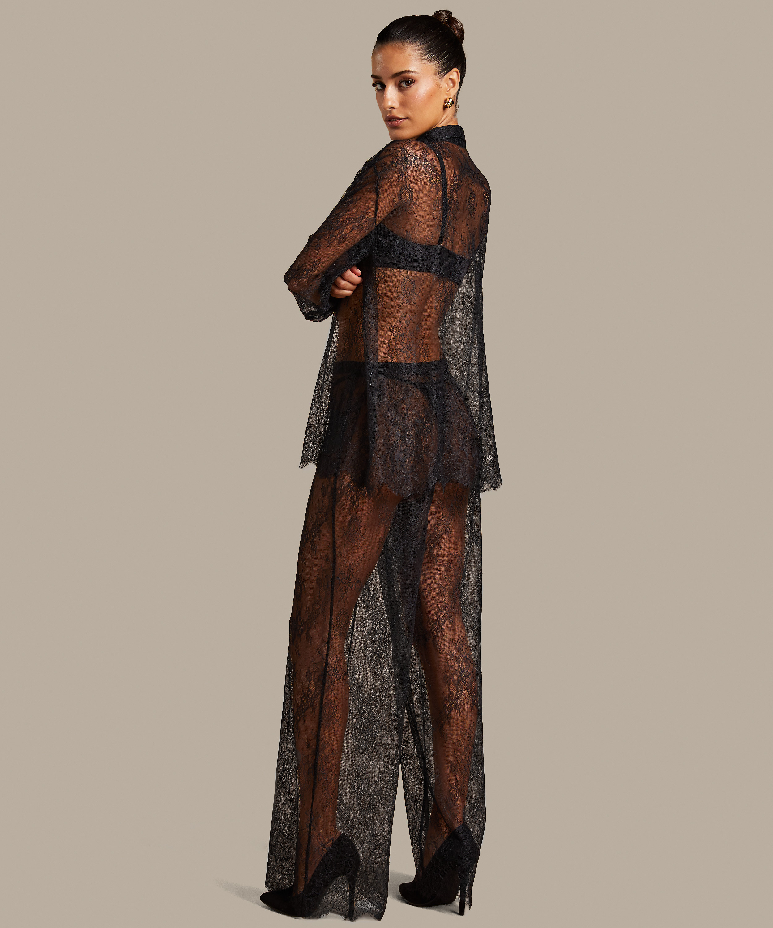 Bukser Lace Camille, sort, main