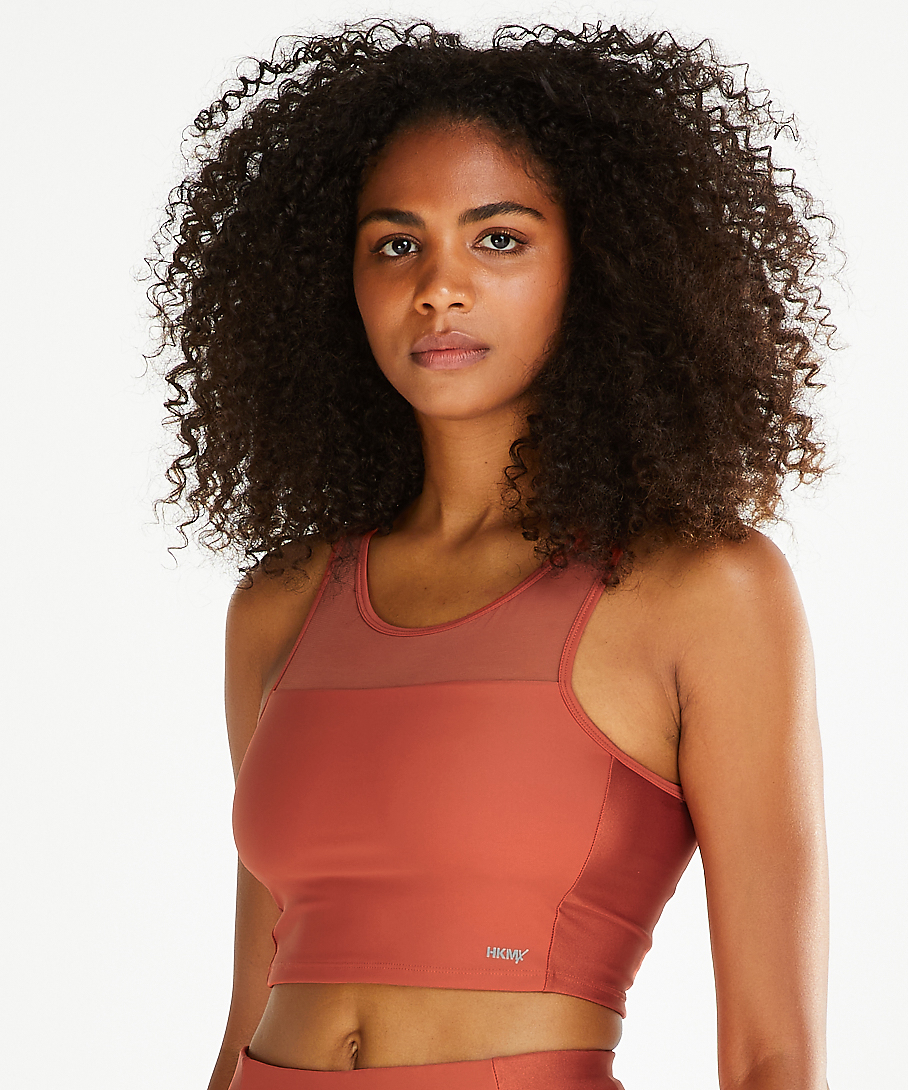 HKMX Sport cropped tanktop Shine on, Brun, main