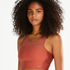 HKMX Sport cropped tanktop Shine on, Brun