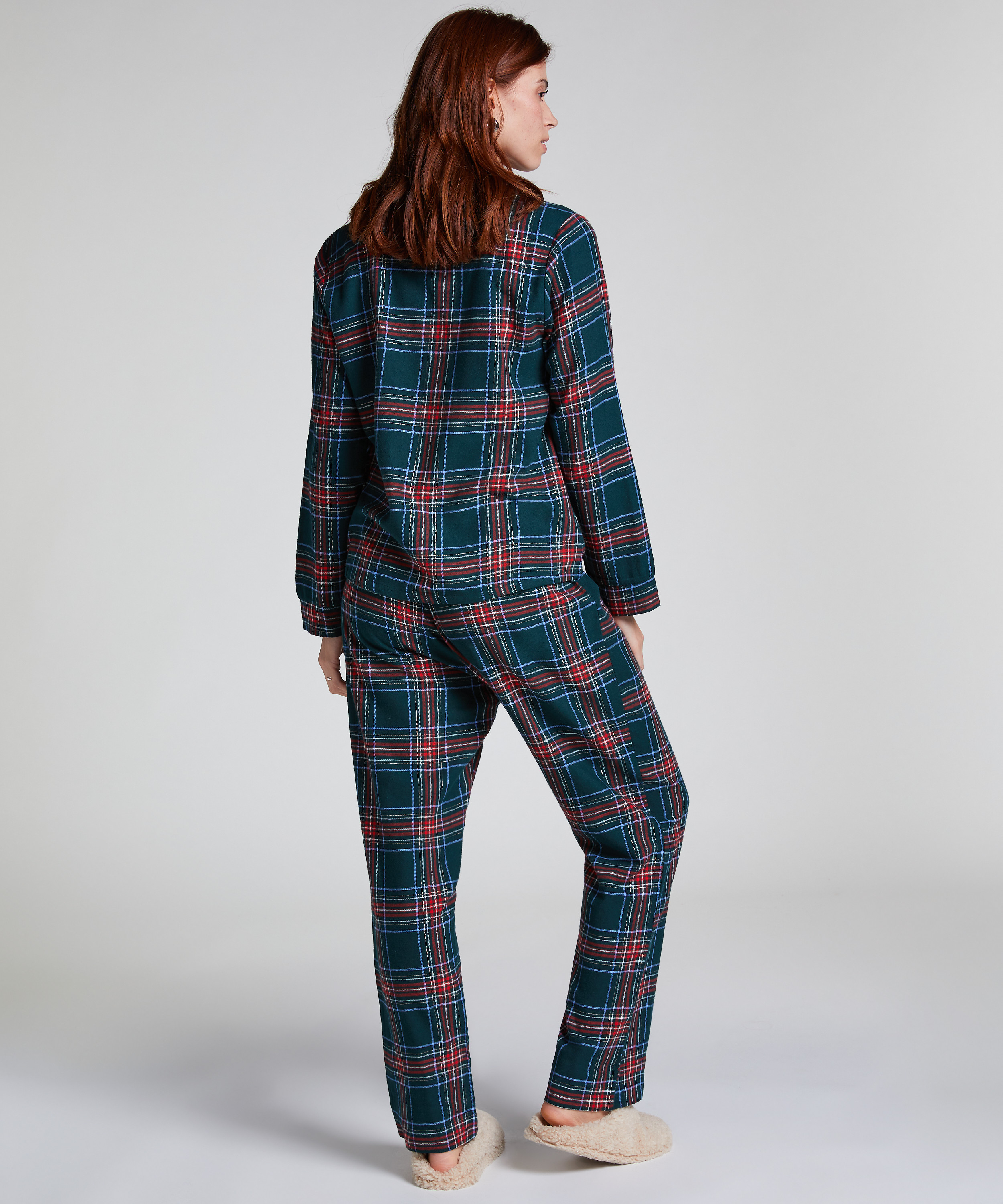 Pyjamass&aelig;t Flannel, Gr&oslash;n, main