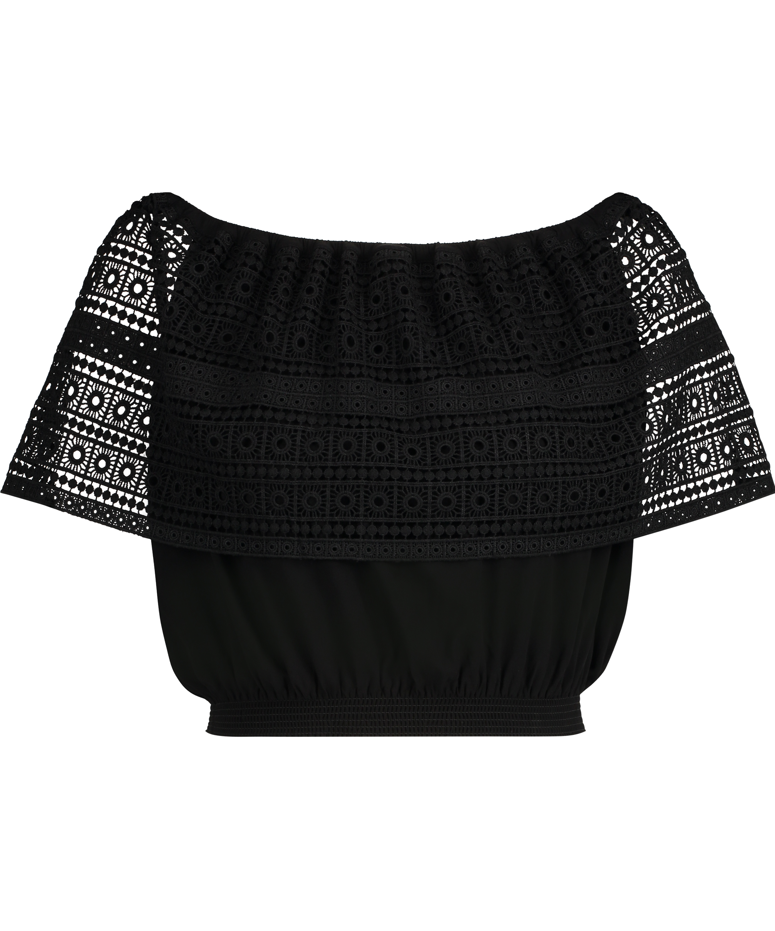 Top hæklet, Sort, main