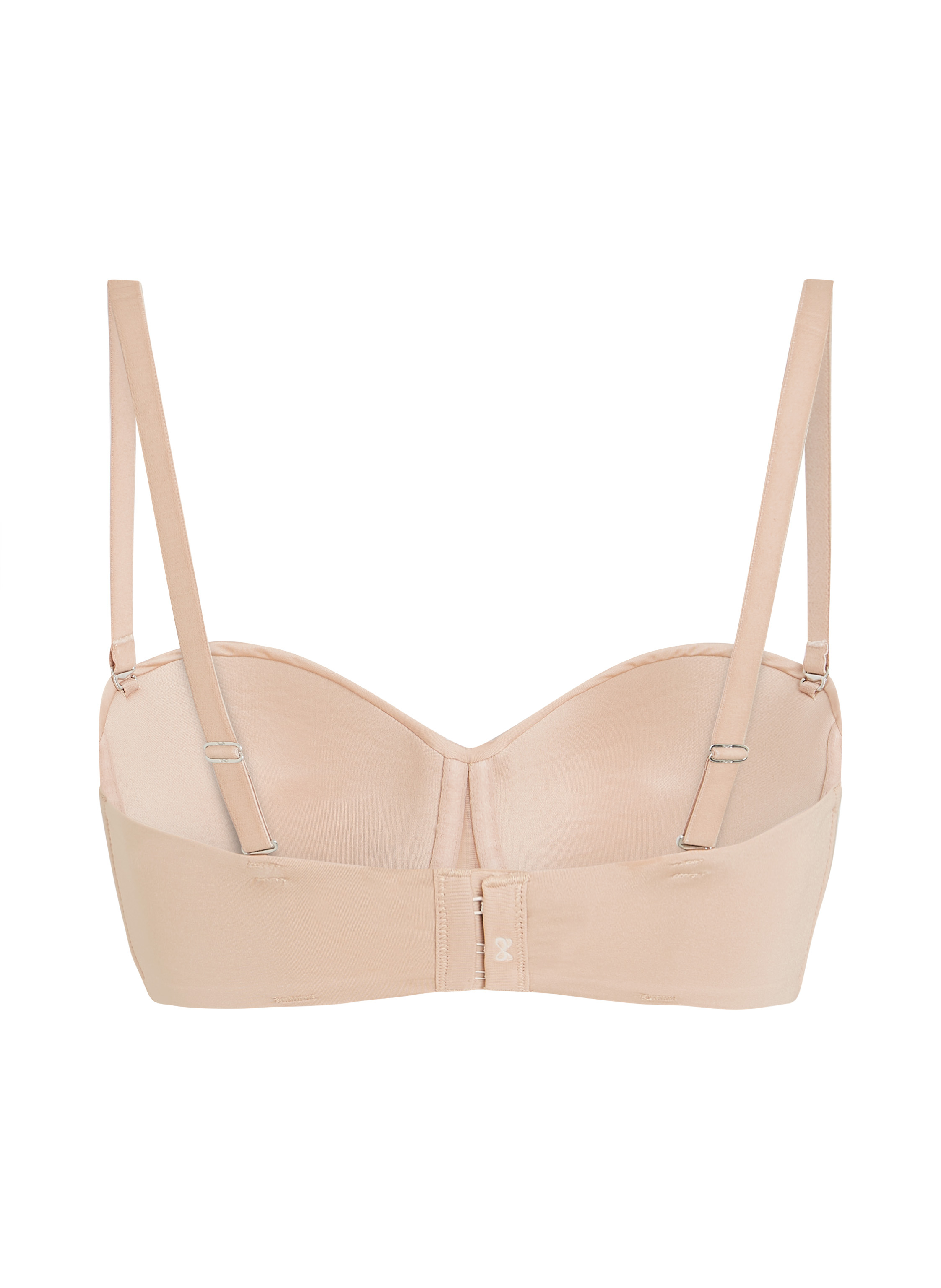 Formstøbt stropløs bøjle-bh med pushup Smooth, Beige, main