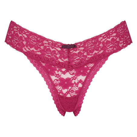 G-streng Floral lace, pink