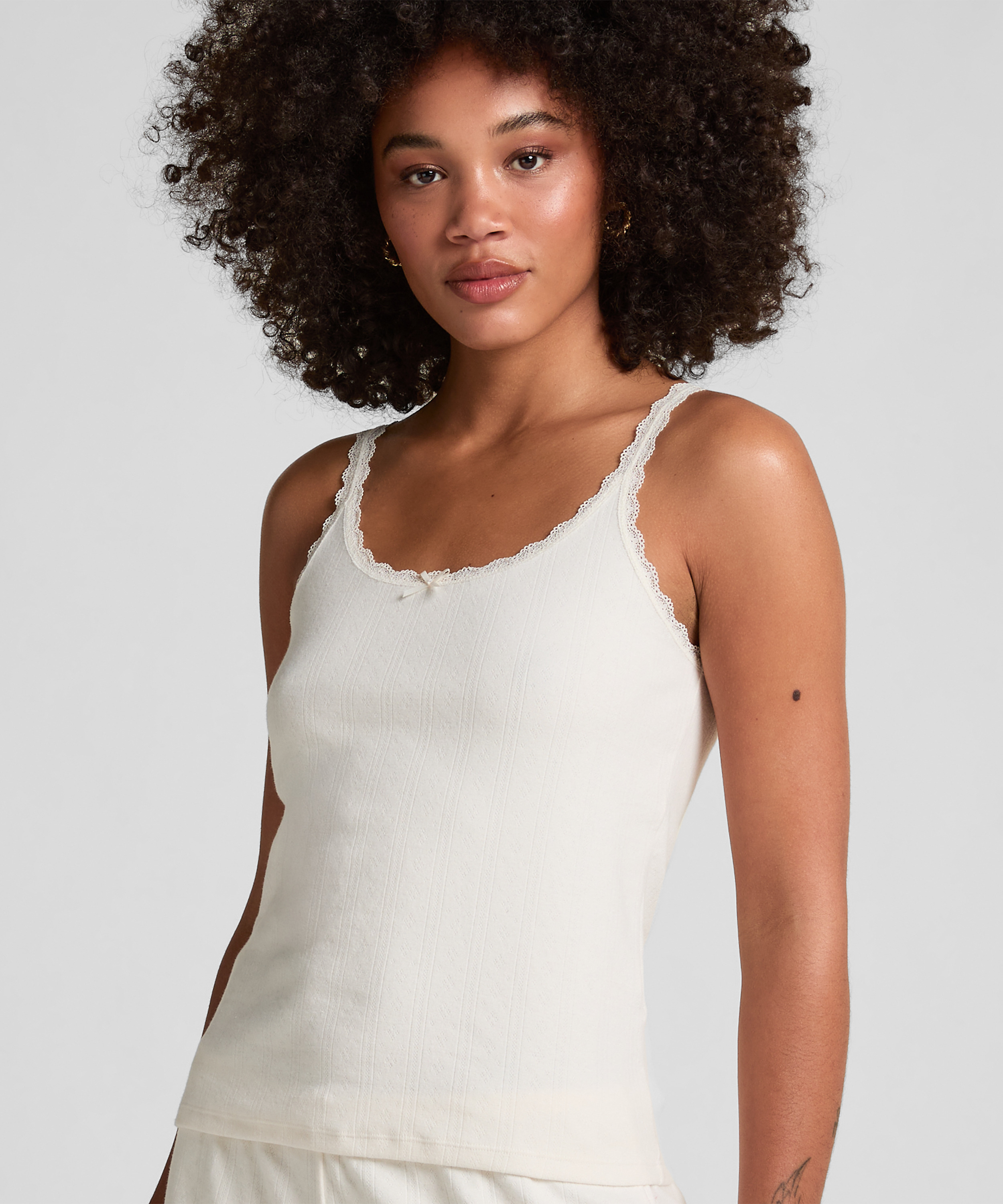 Pointelle undertr&oslash;je, Hvid, main