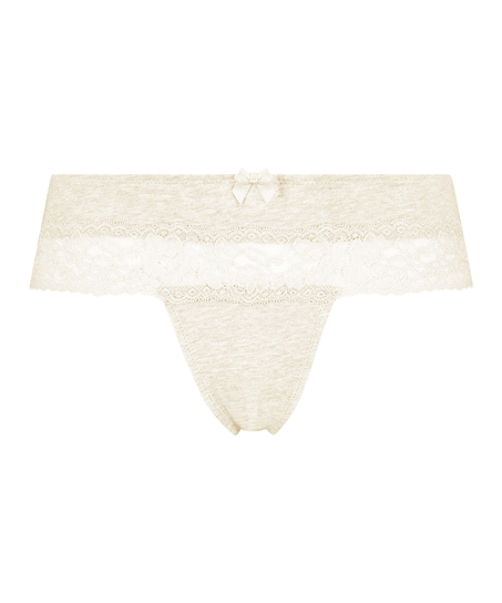 Boxerstreng bomuld, Beige