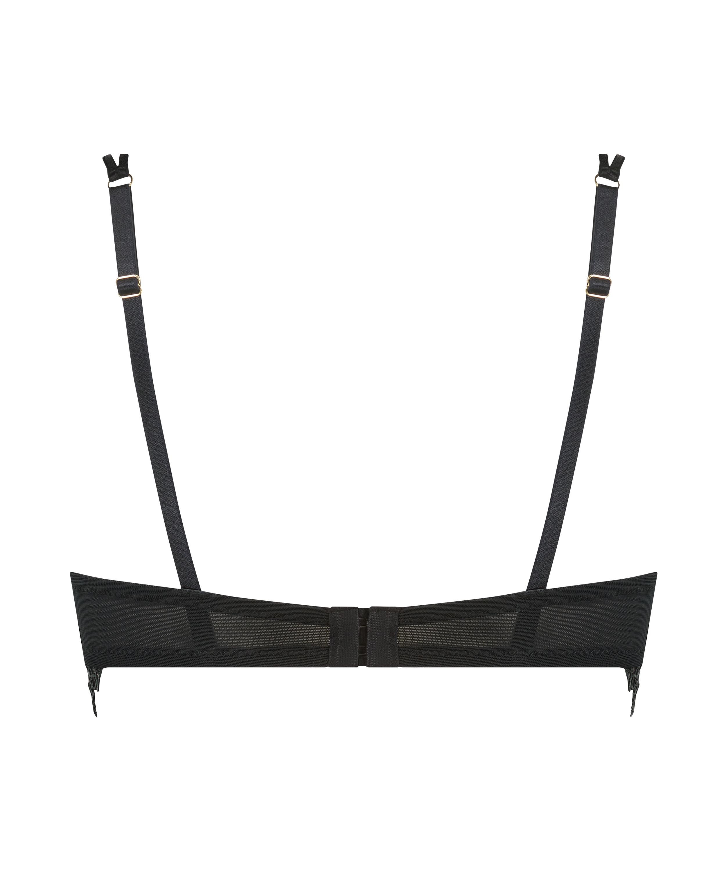 Ikke-formstøbt longline bøjle-bh Mila, Sort, main