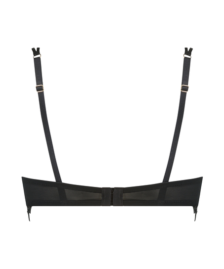 Ikke-formstøbt longline bøjle-bh Mila, Sort