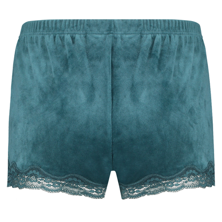 Shorts velour Lace, Bl&aring;