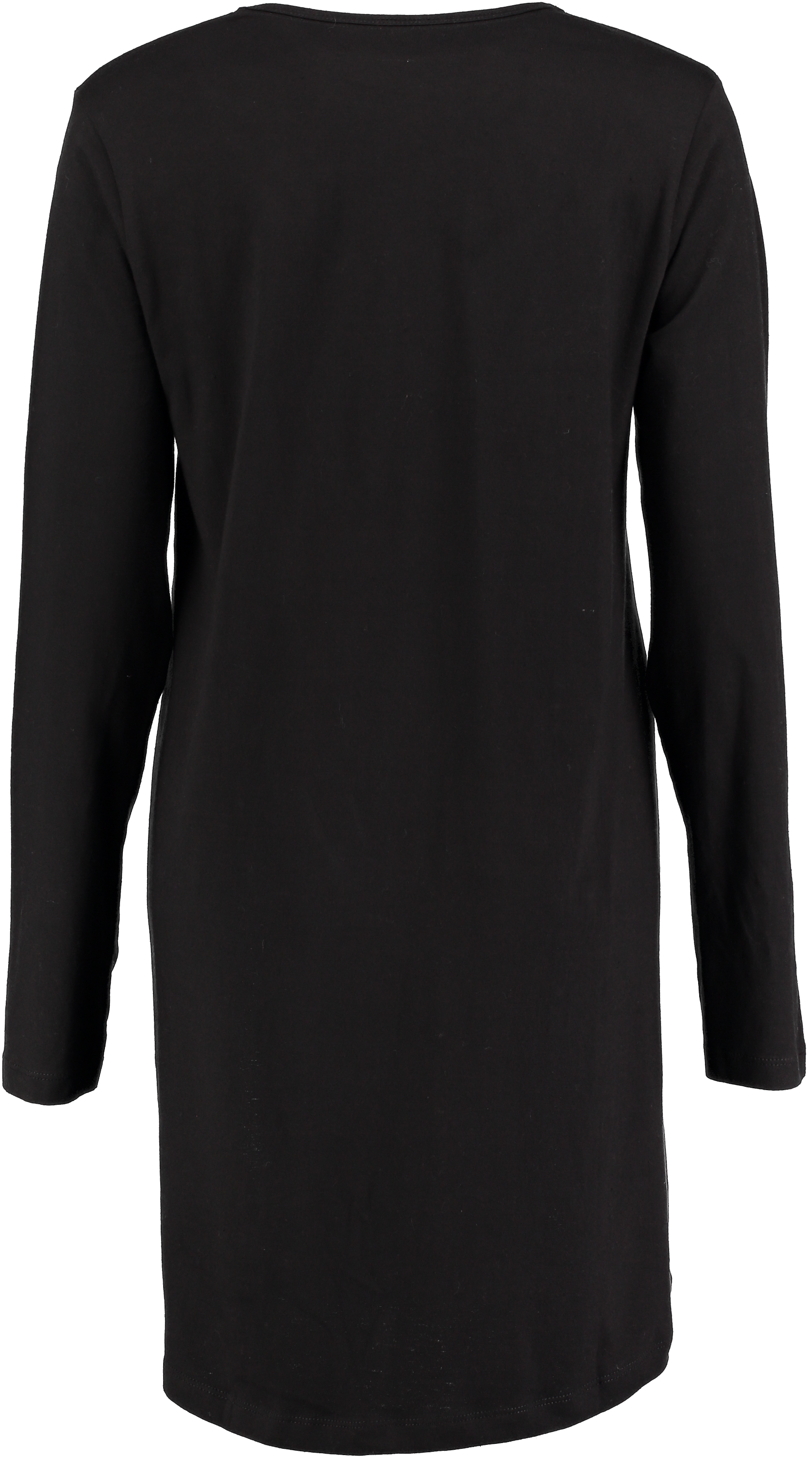 Longsleeve nat-T-shirt med V-hals, sort, main