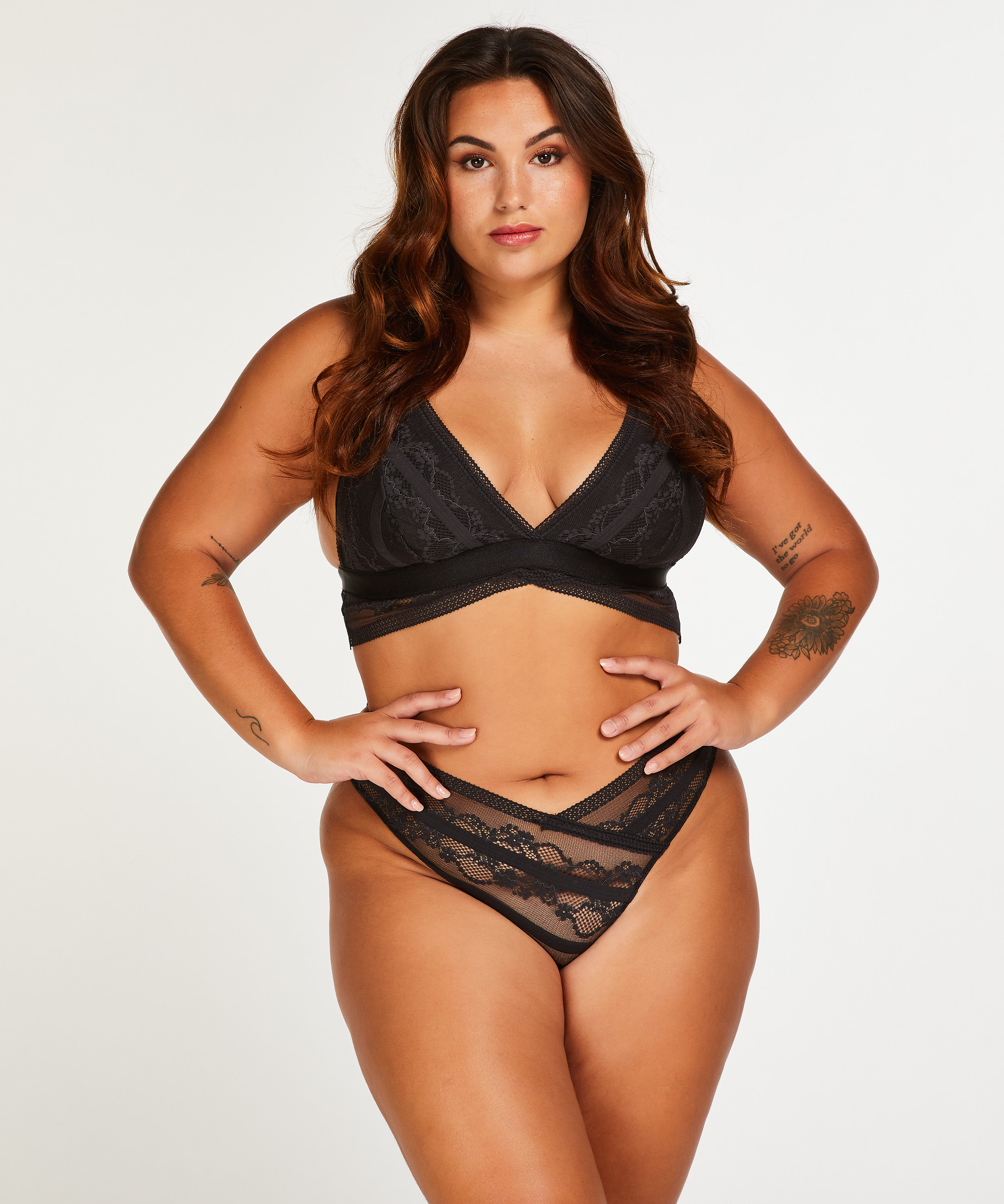 Cleo bralette, Sort, main
