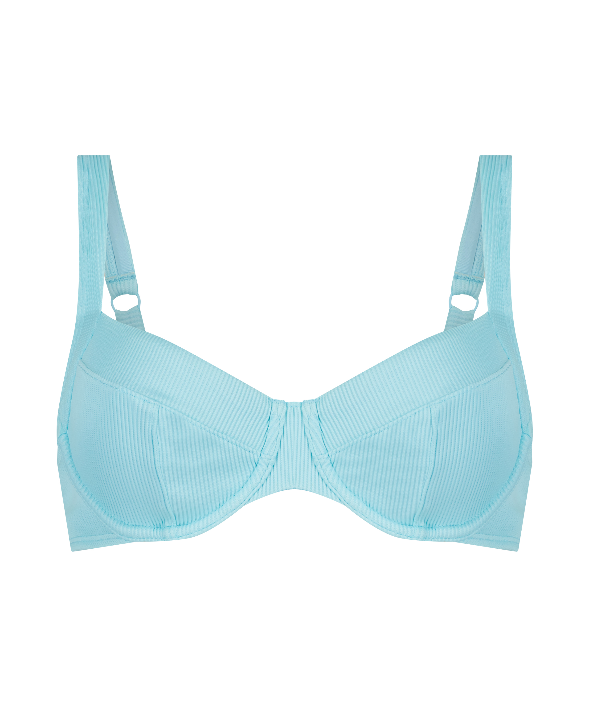 Ikke-formstøbt bikinitop med bøjle Texture, Sort, main