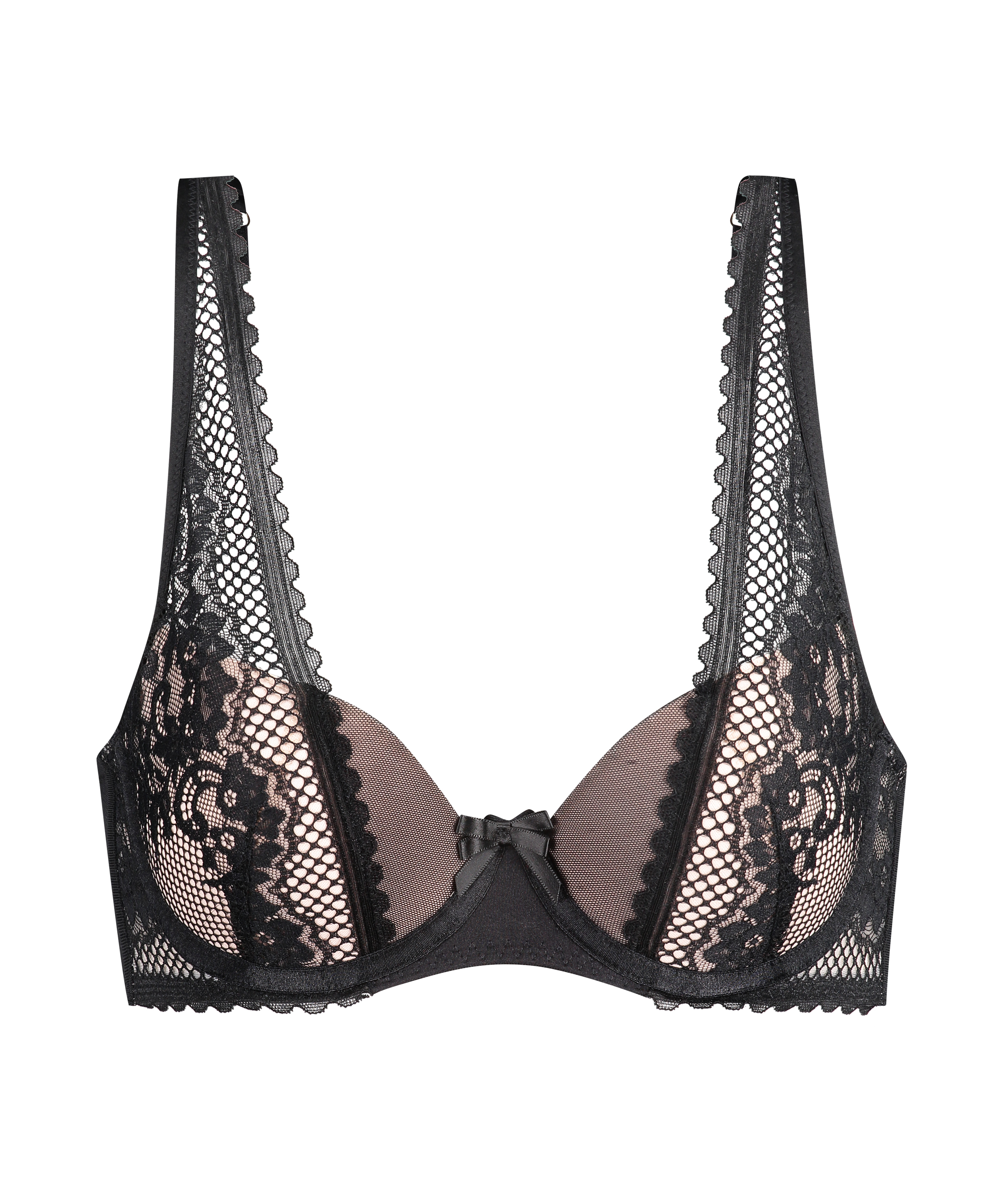 Formstøbt halvskåls-bøjle-bh Malika, Sort, main