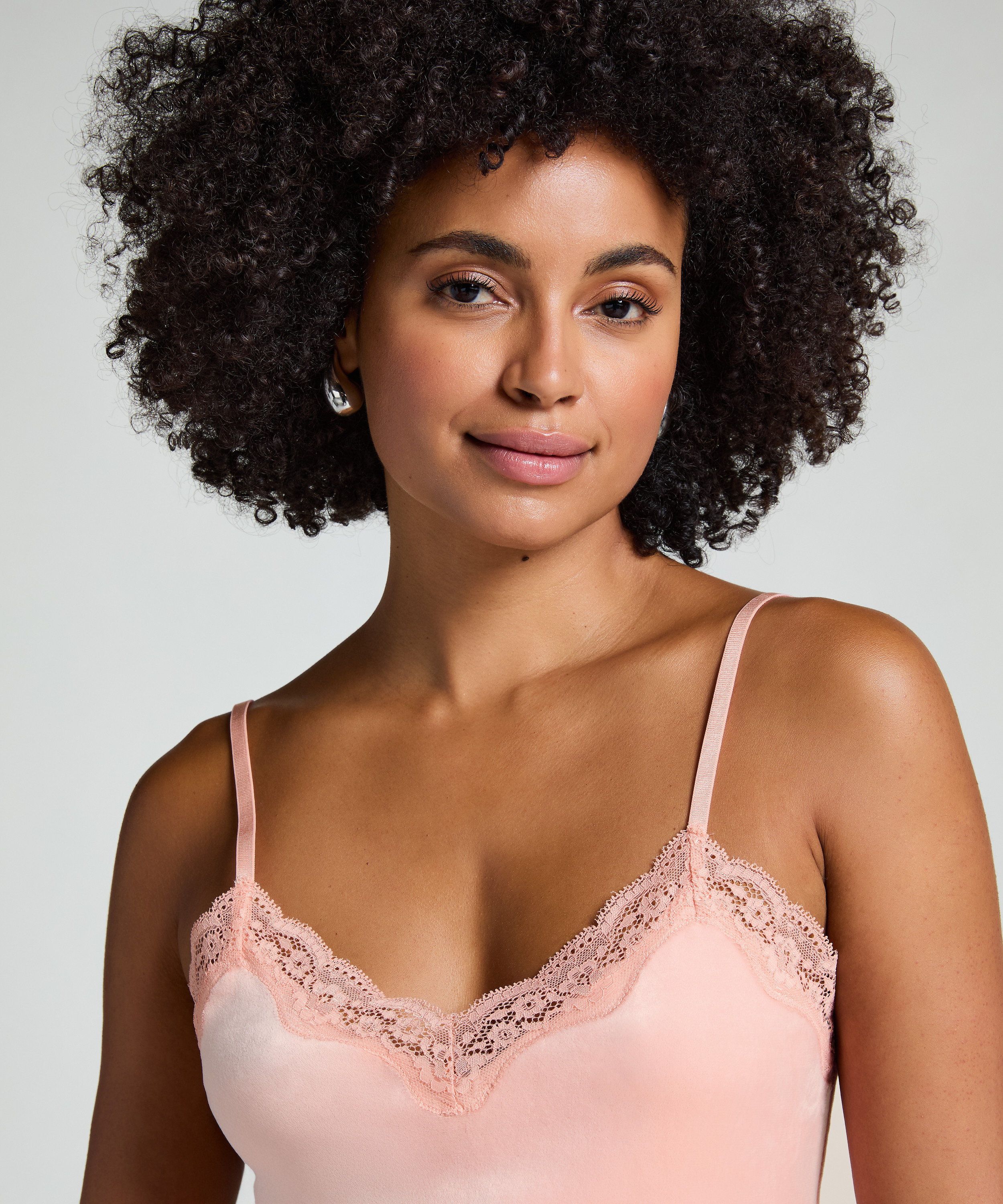 Cami top Velours Lace, Lyser&oslash;d, main